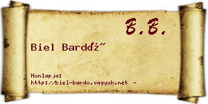 Biel Bardó névjegykártya